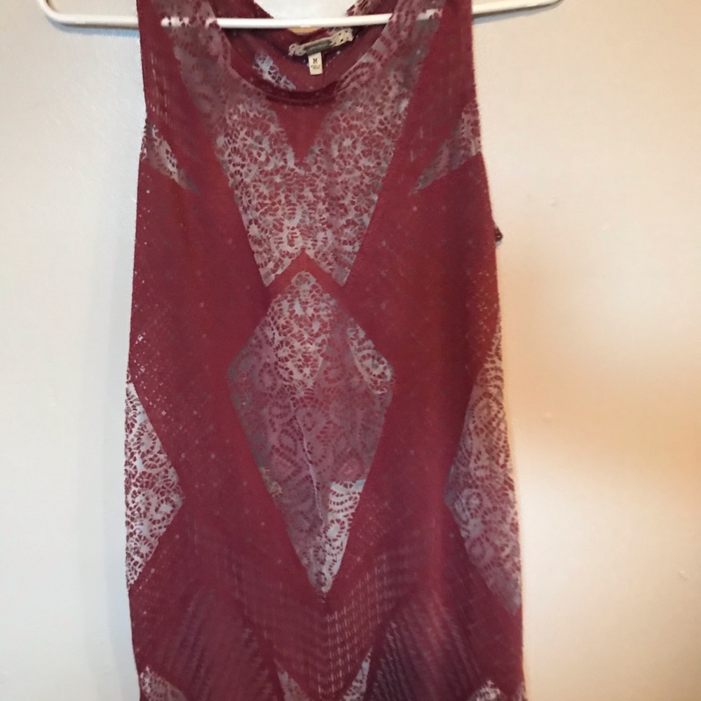 BKE burgundy tank